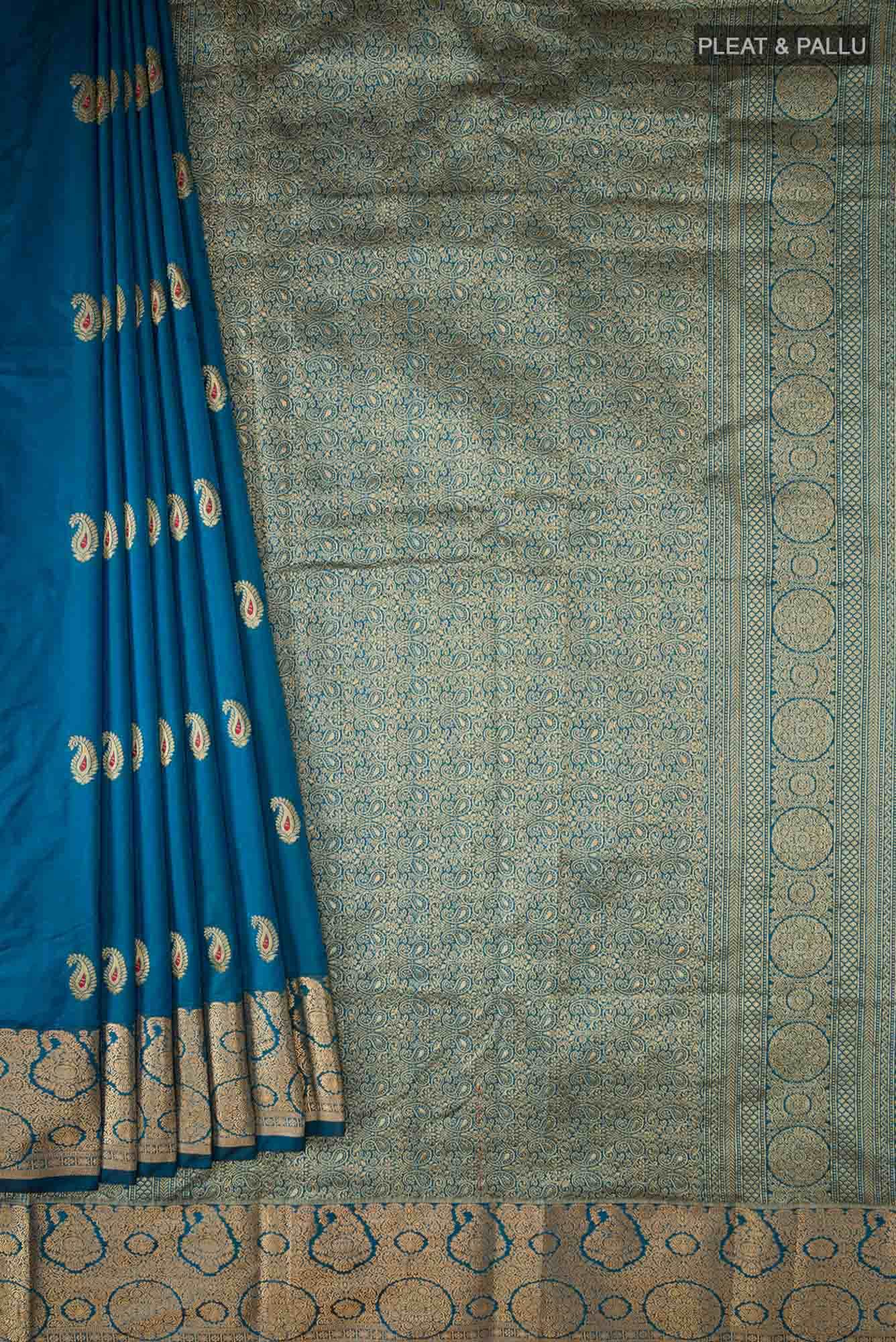 Blue Bangalore Silk Saree