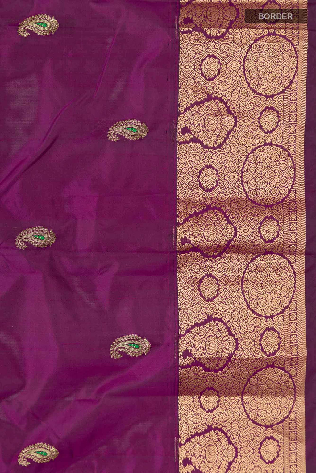 Purple Blended Bangalore Silk Saree