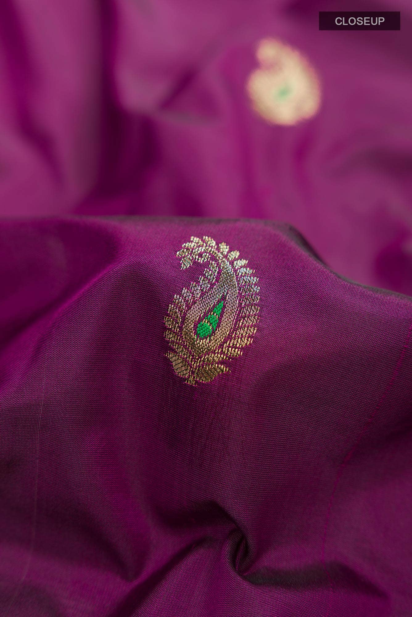 Purple Blended Bangalore Silk Saree