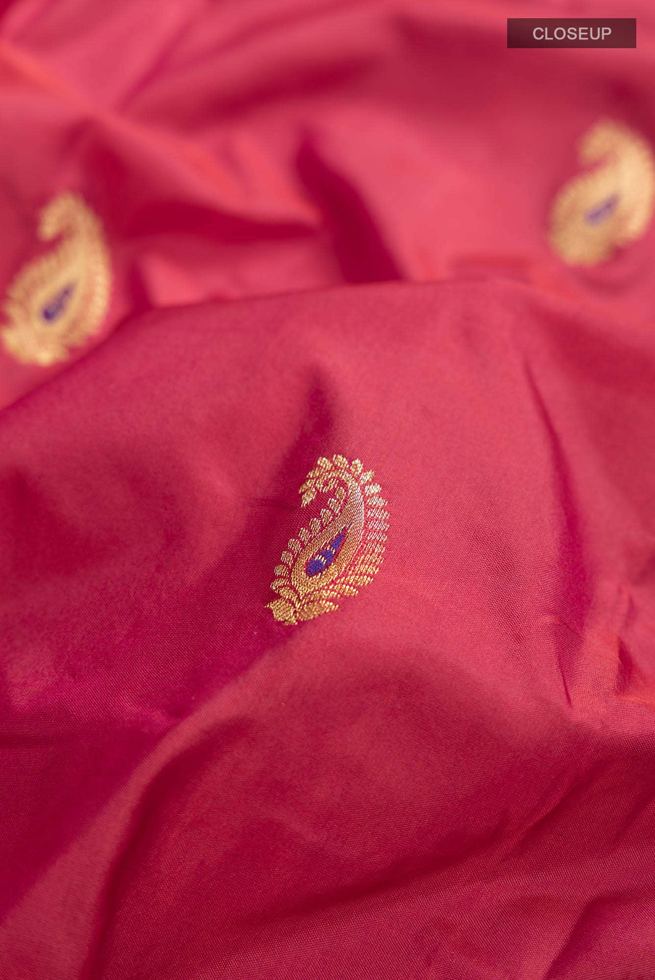 Dark Pink Blended Bangalore Silk Saree