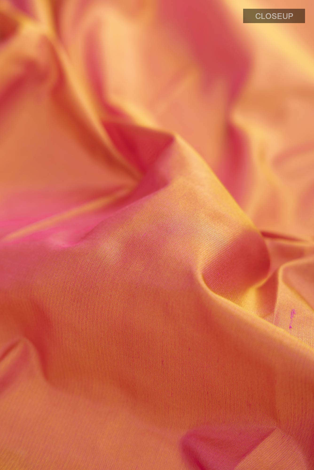 Yellow with Pink Dual Tone Blended Bangalore Silk Saree