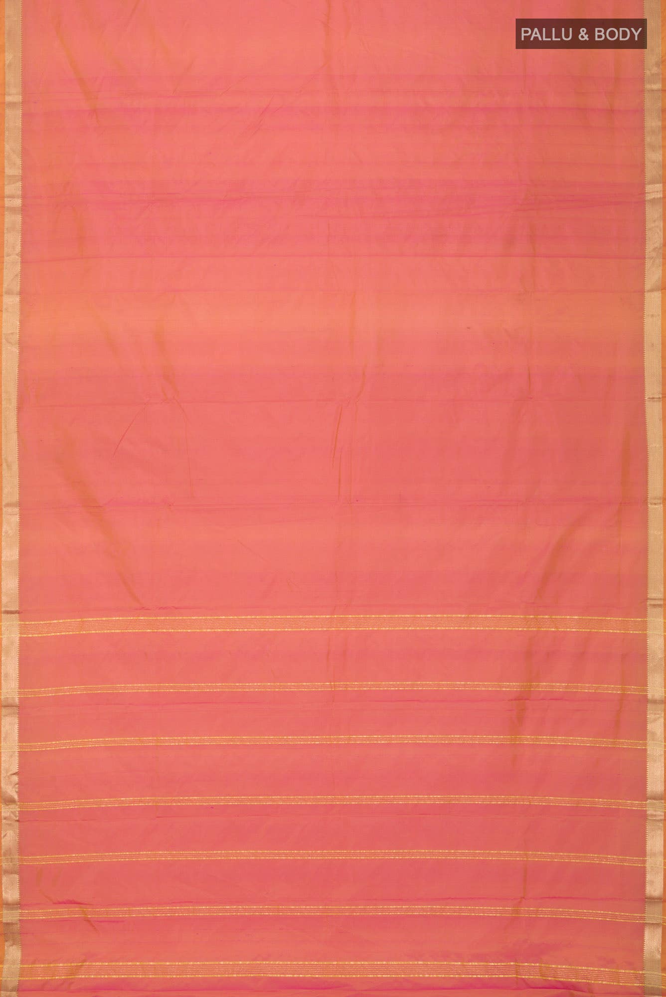 Yellow with Pink Dual Tone Blended Bangalore Silk Saree
