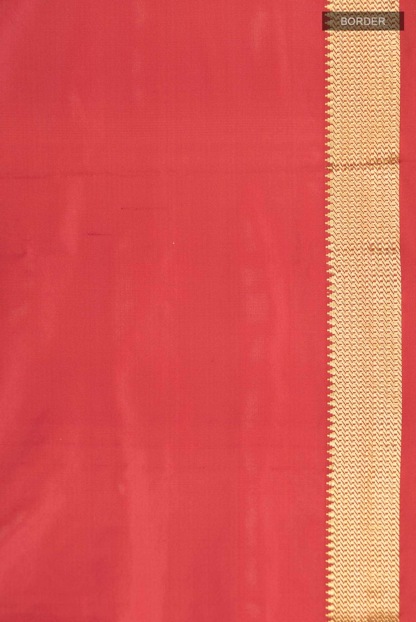Pink with Red Dual Tone Blended Bangalore Silk Saree