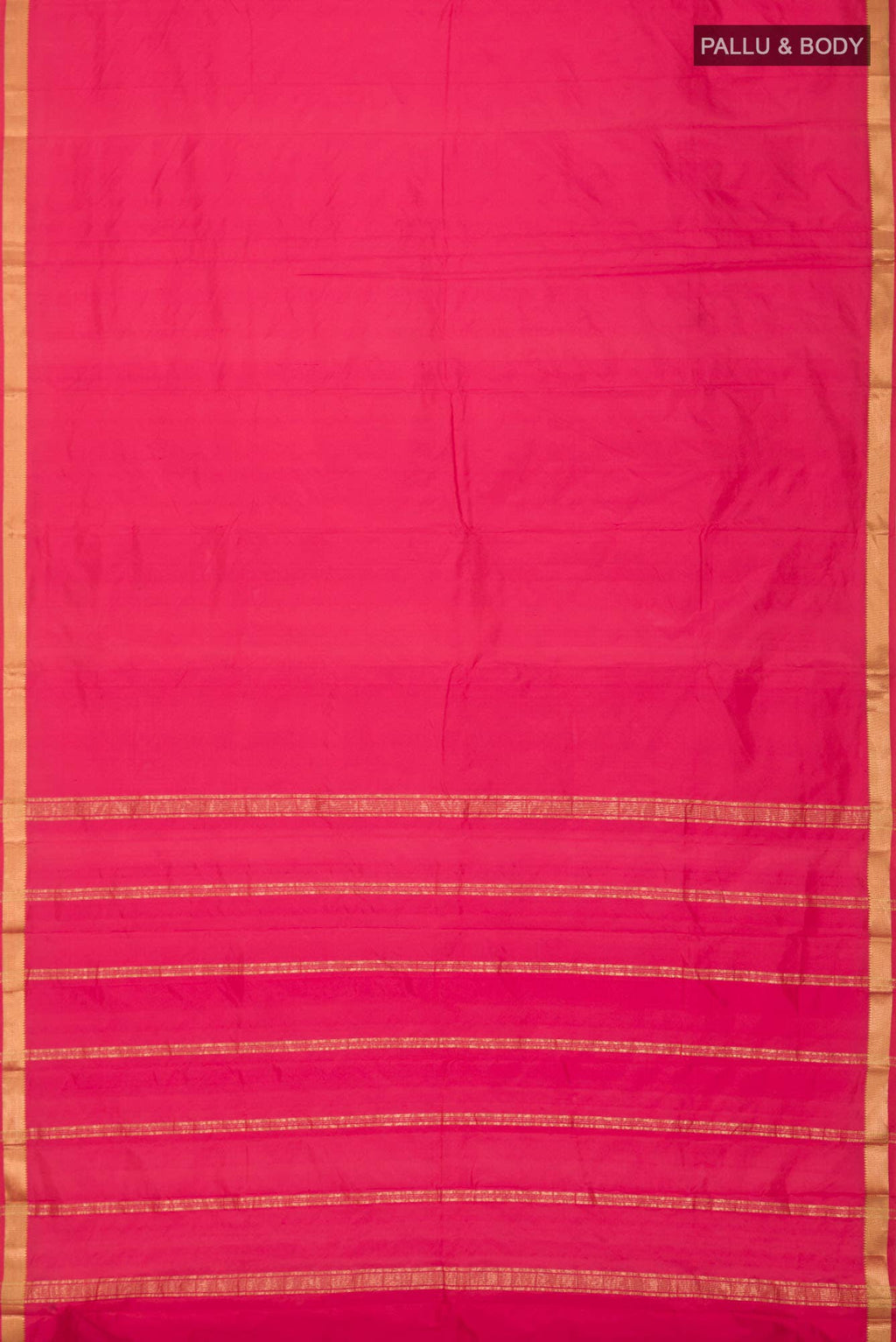 Pink with Red Dual Tone Blended Bangalore Silk Saree