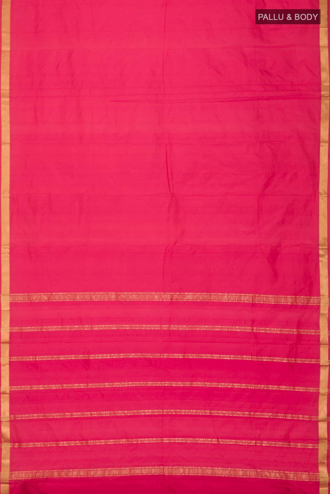 Pink with Red Dual Tone Blended Bangalore Silk Saree