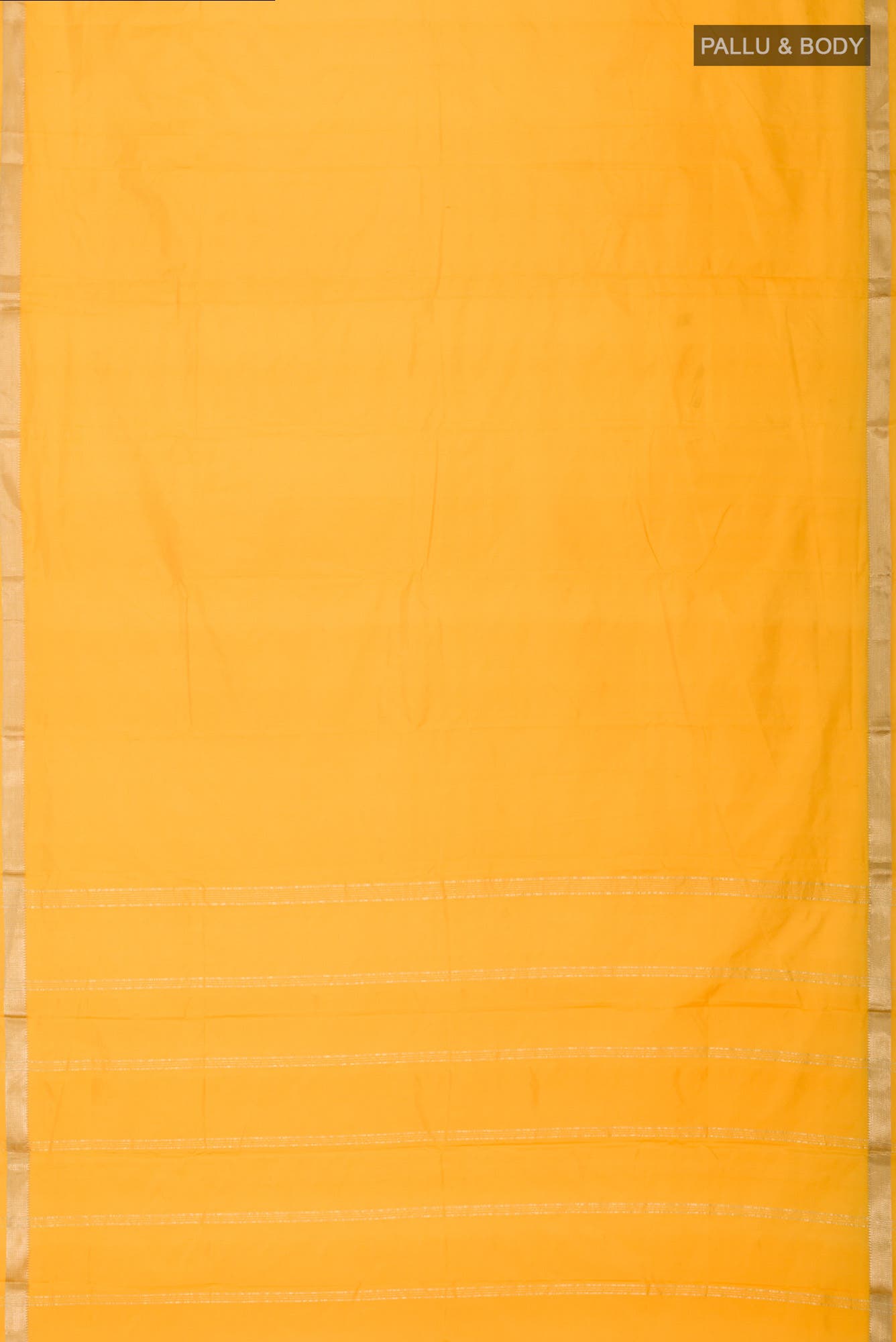 Yellow Blended Bangalore Silk Saree