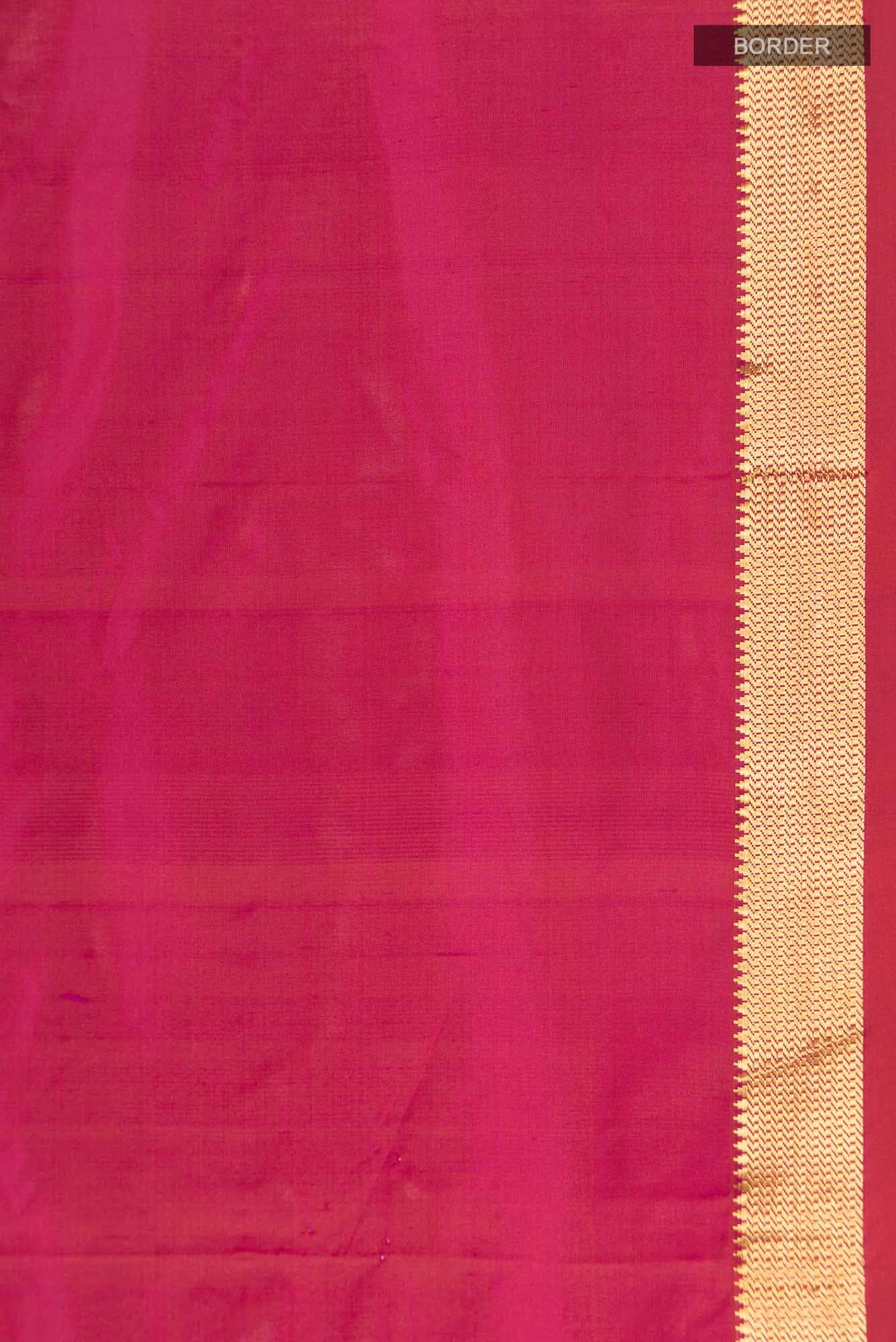 Magenta Blended Bangalore Silk Saree