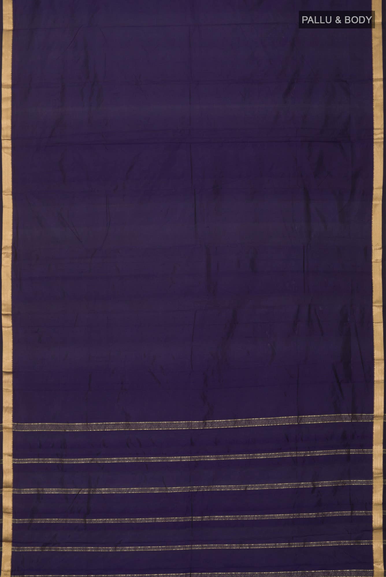 Navy Blue Blended Bangalore Silk Saree