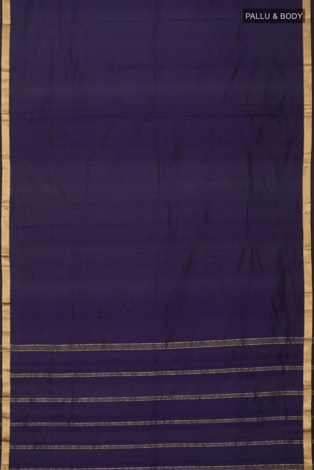 Navy Blue Blended Bangalore Silk Saree