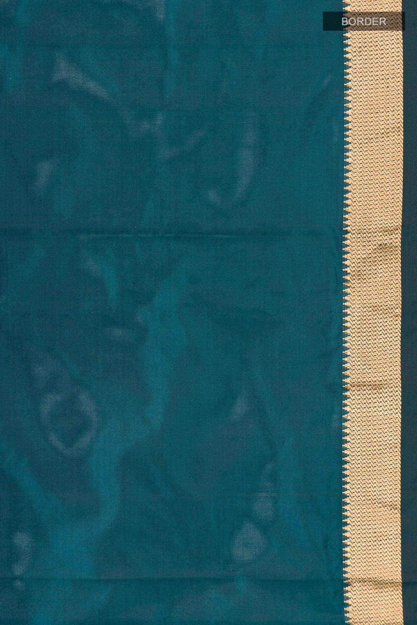 Blue Blended Bangalore Silk Saree