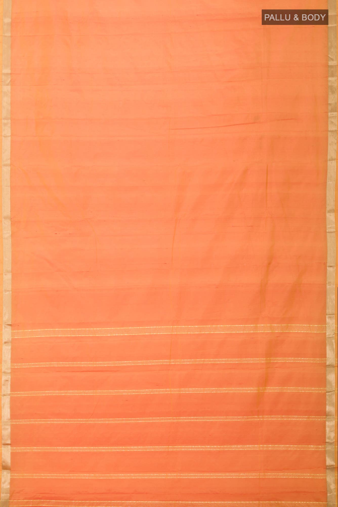 Orange Blended Bangalore Silk Saree