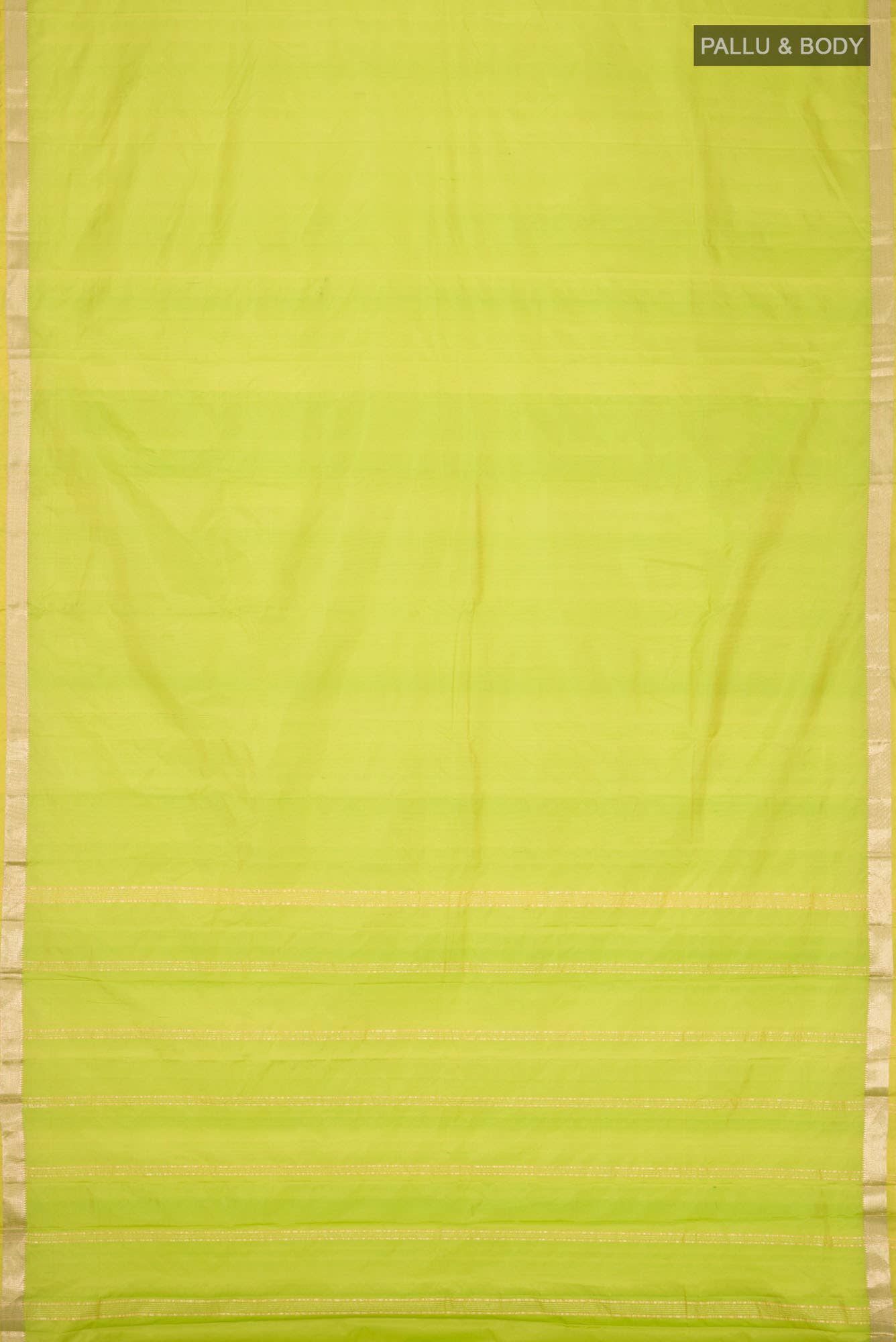 Green Bangalore Silk Saree with Contrast Border