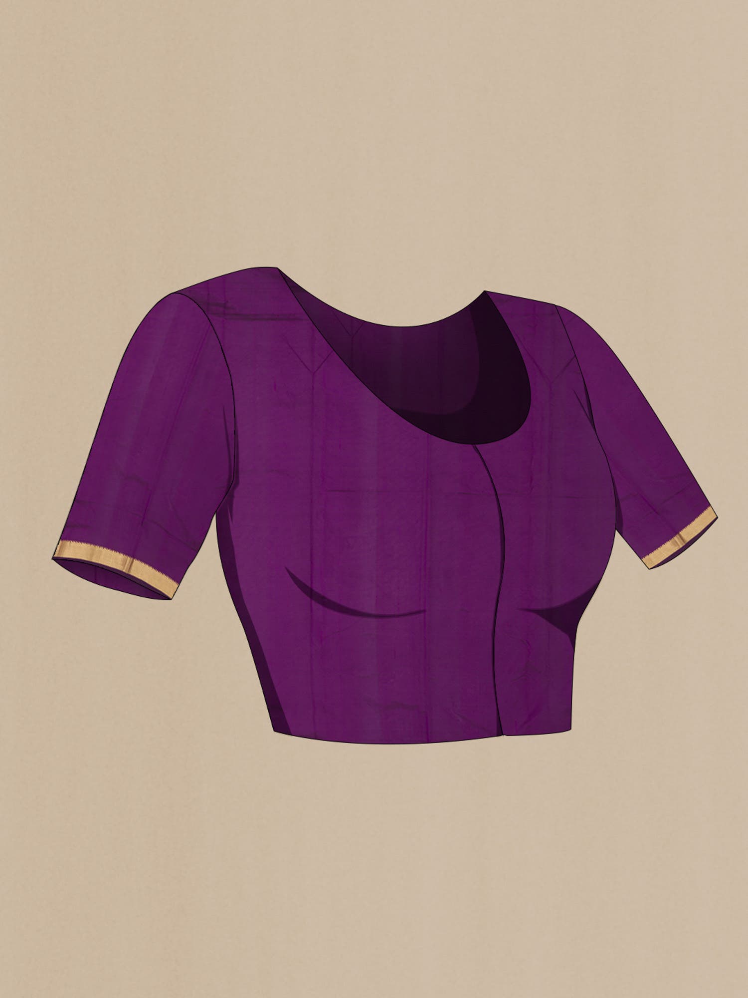 Purple Blended Bangalore Silk Saree