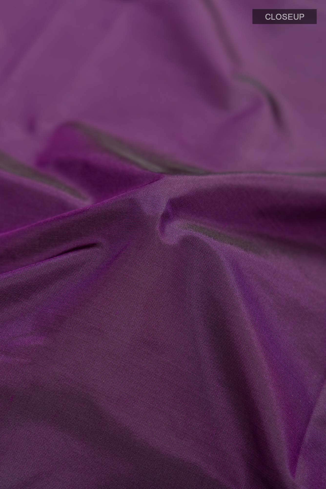 Purple Blended Bangalore Silk Saree