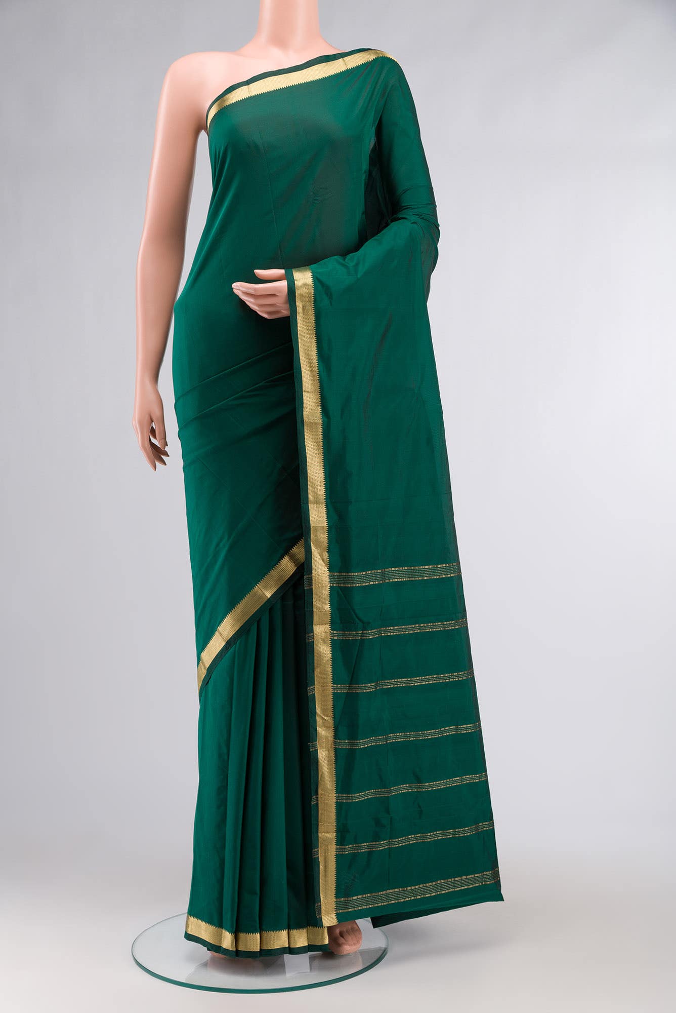 Green Blended Bangalore Silk Saree