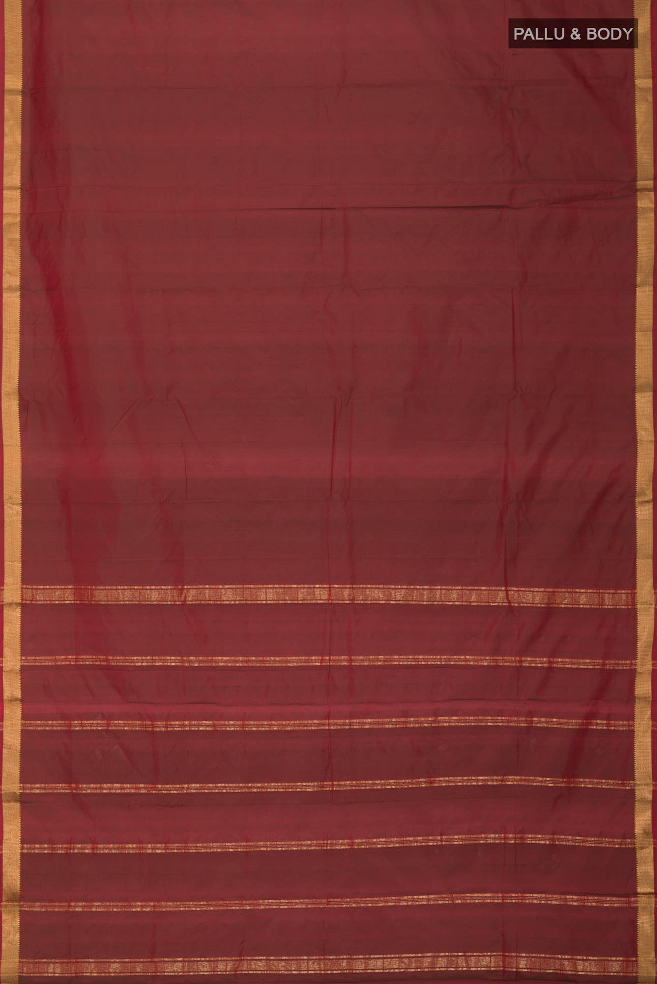 Maroon with Green Dual Tone Blended Bangalore Silk Saree