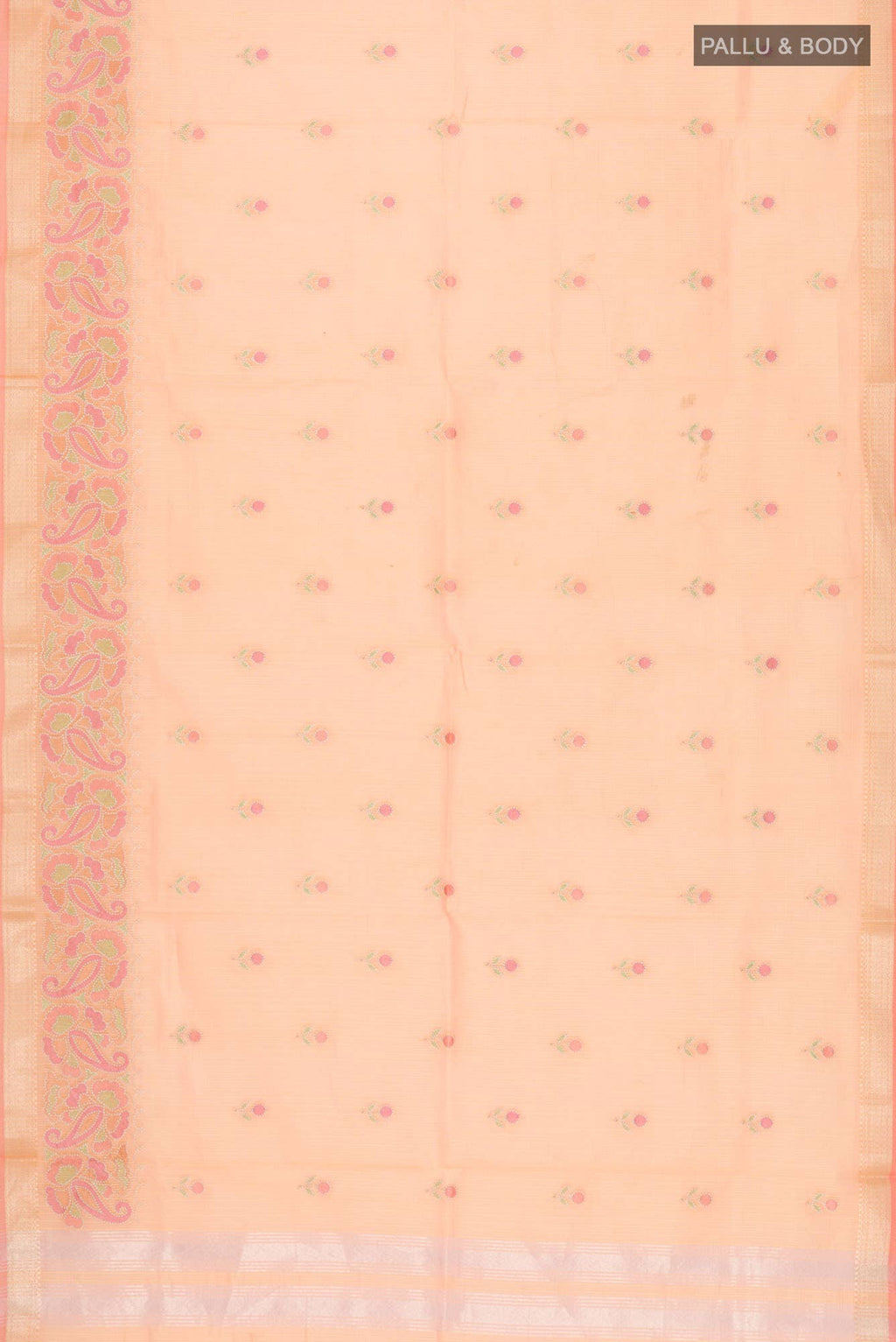 Orange Blended Kota Cotton Saree