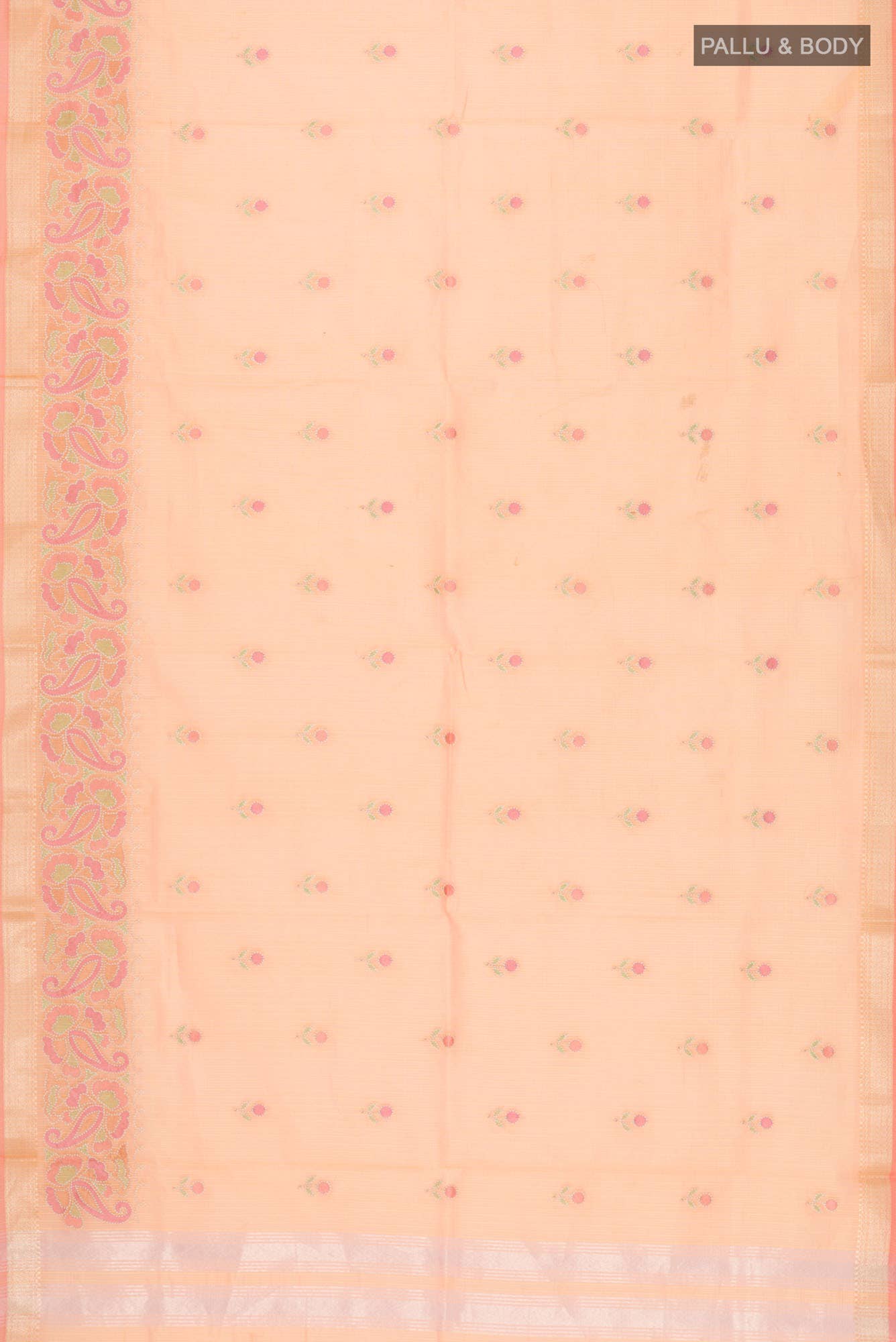 Orange Blended Kota Cotton Saree