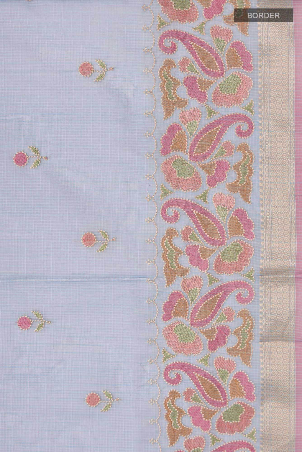 Blue Blended Kota Cotton Saree
