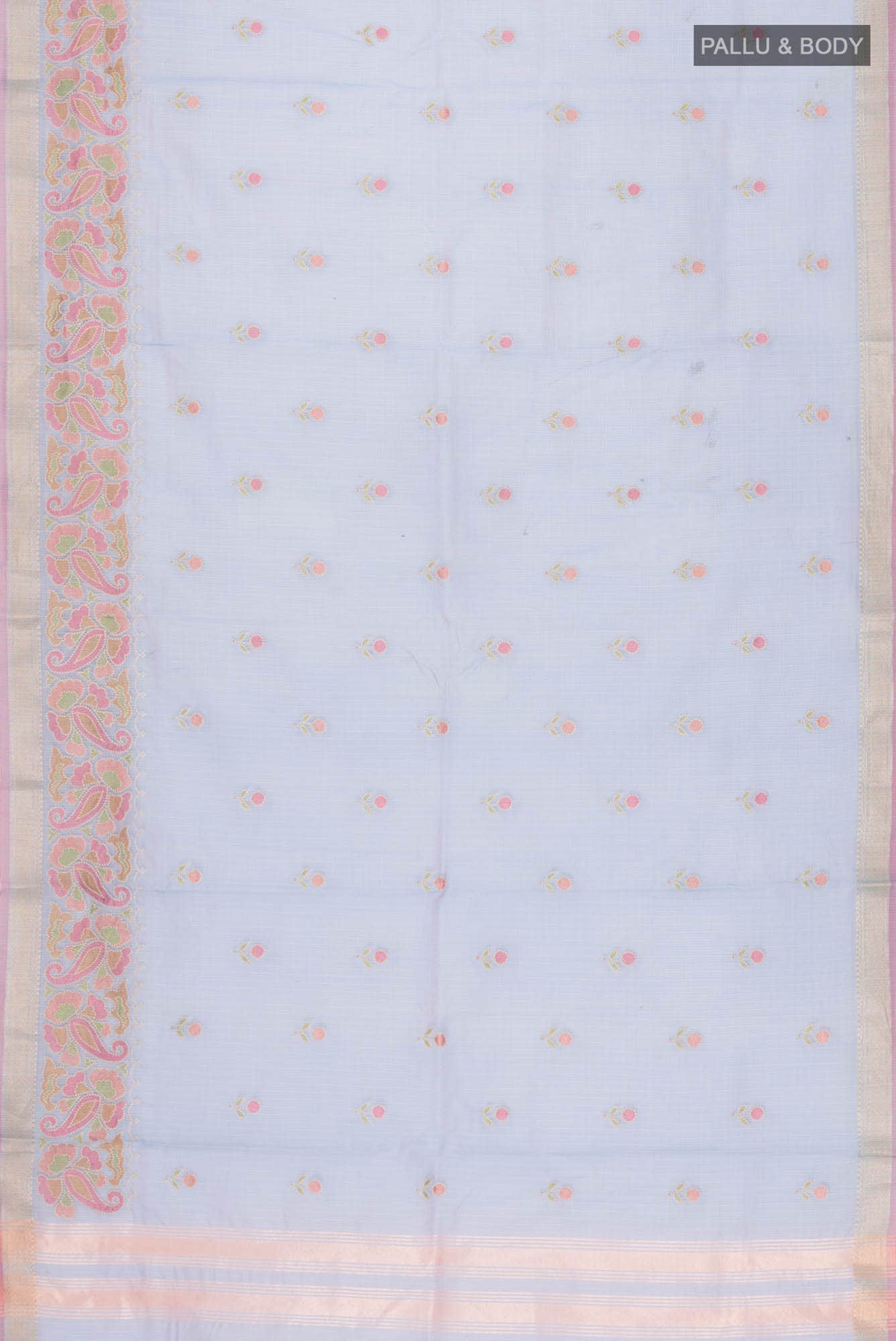 Blue Blended Kota Cotton Saree