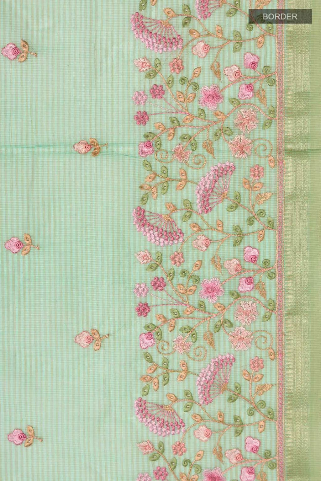 Green Blended Kota Cotton Saree