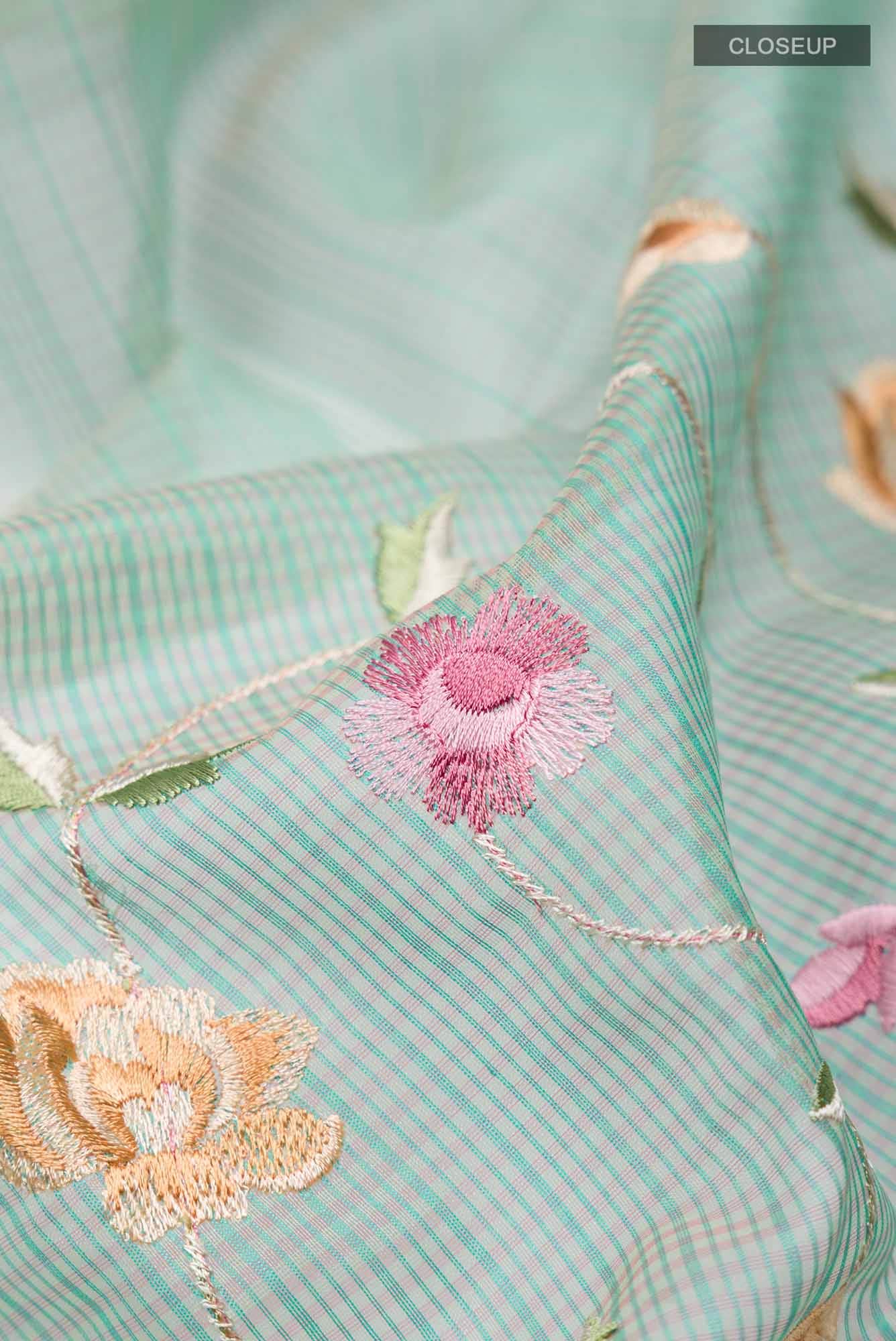 Green Blended Kota Cotton Saree