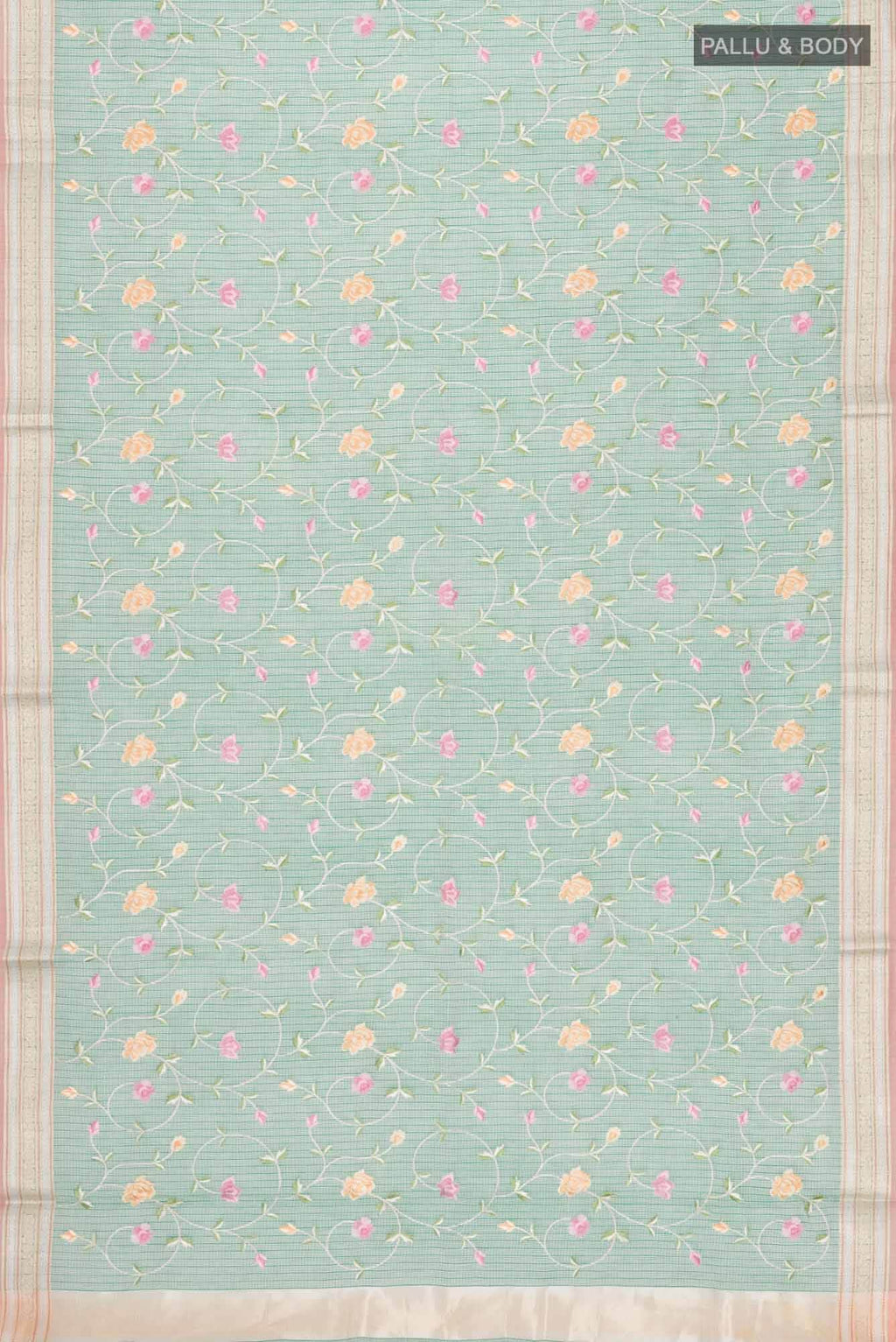 Green Blended Kota Cotton Saree