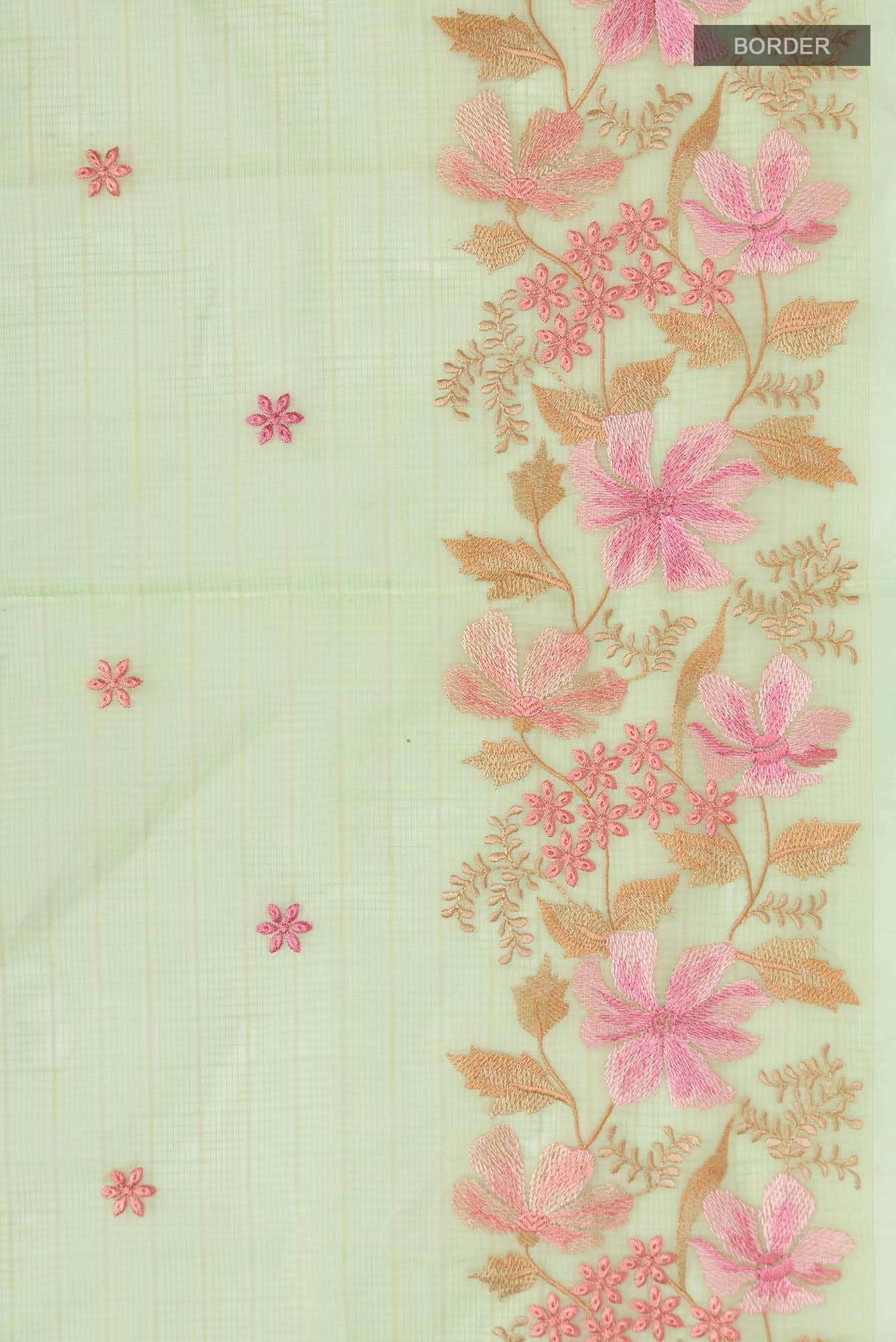 Green Blended Kota Cotton Saree