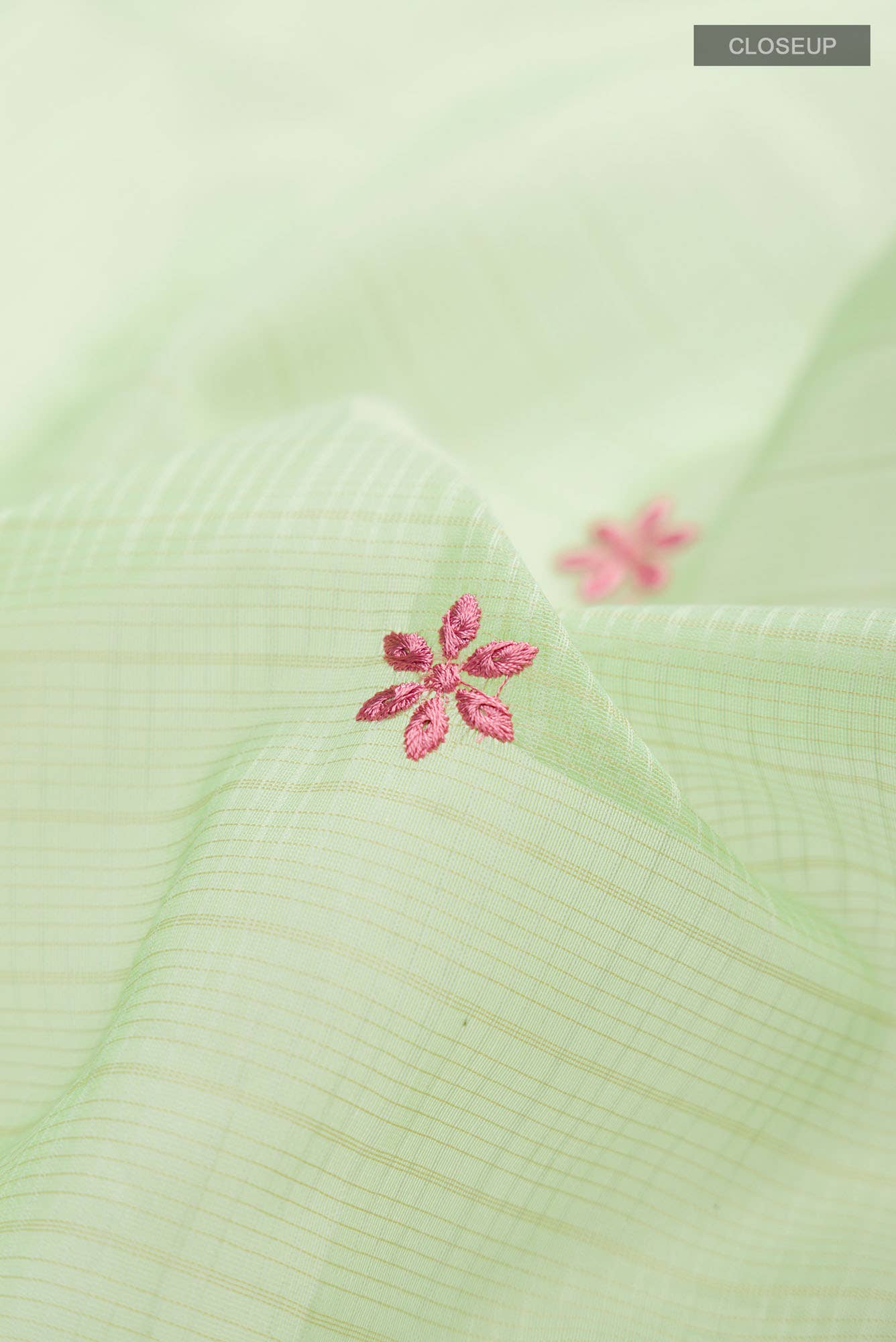 Green Blended Kota Cotton Saree
