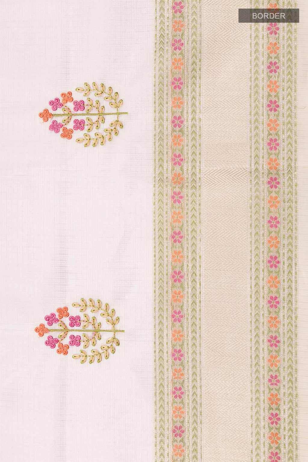 Beige Blended Kota Cotton Saree