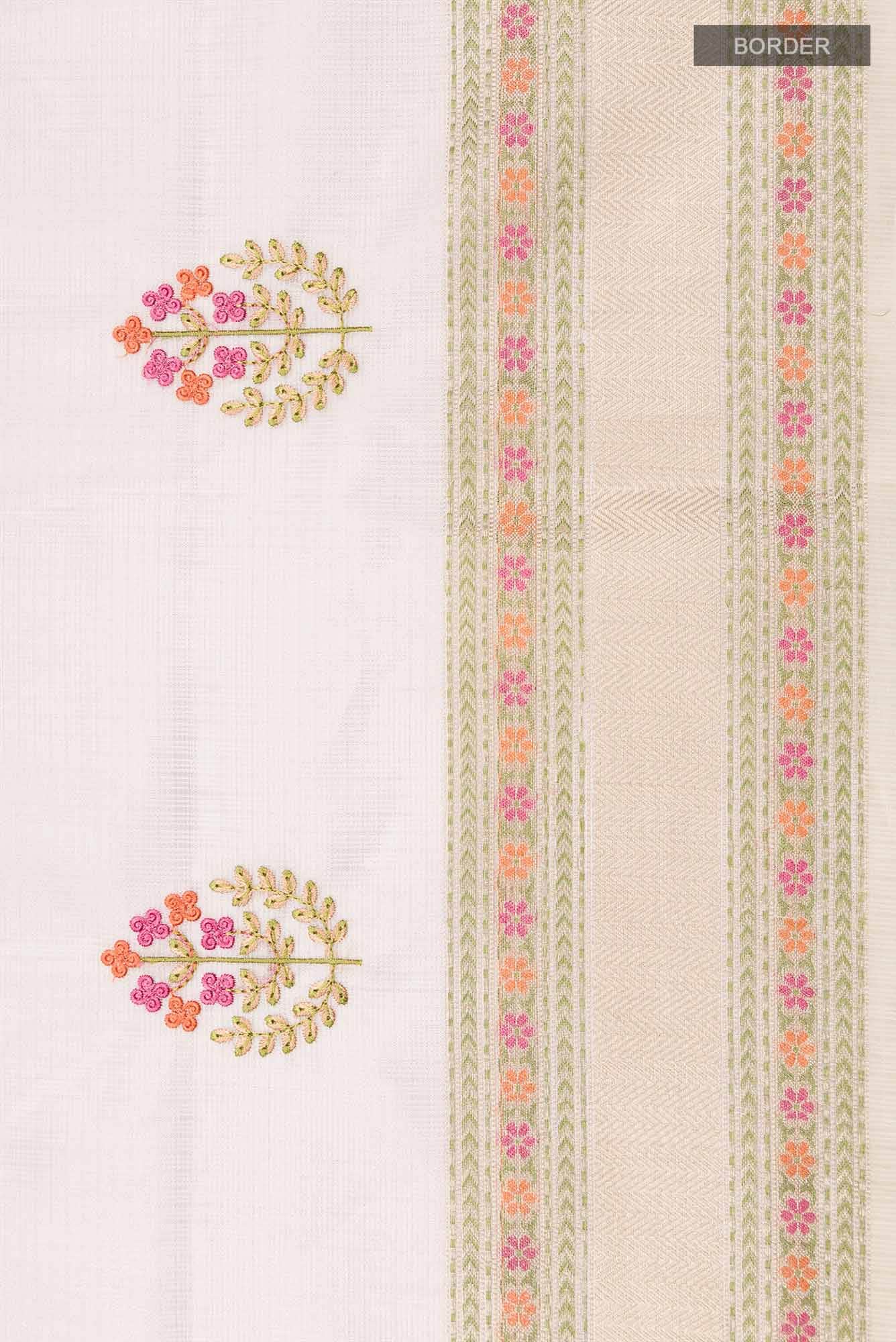 Beige Blended Kota Cotton Saree