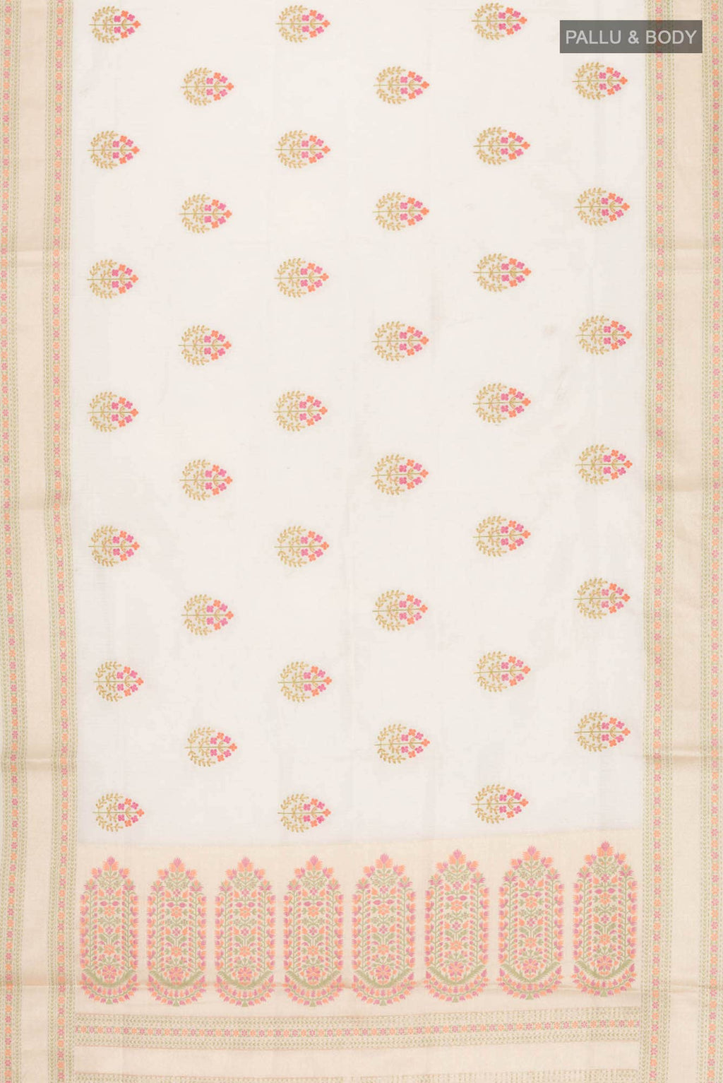 Beige Blended Kota Cotton Saree