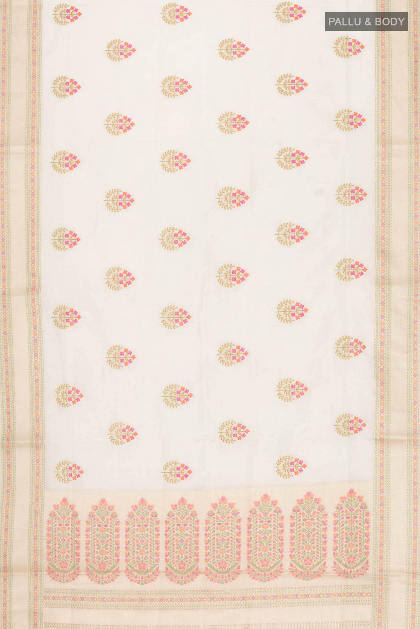 Beige Blended Kota Cotton Saree