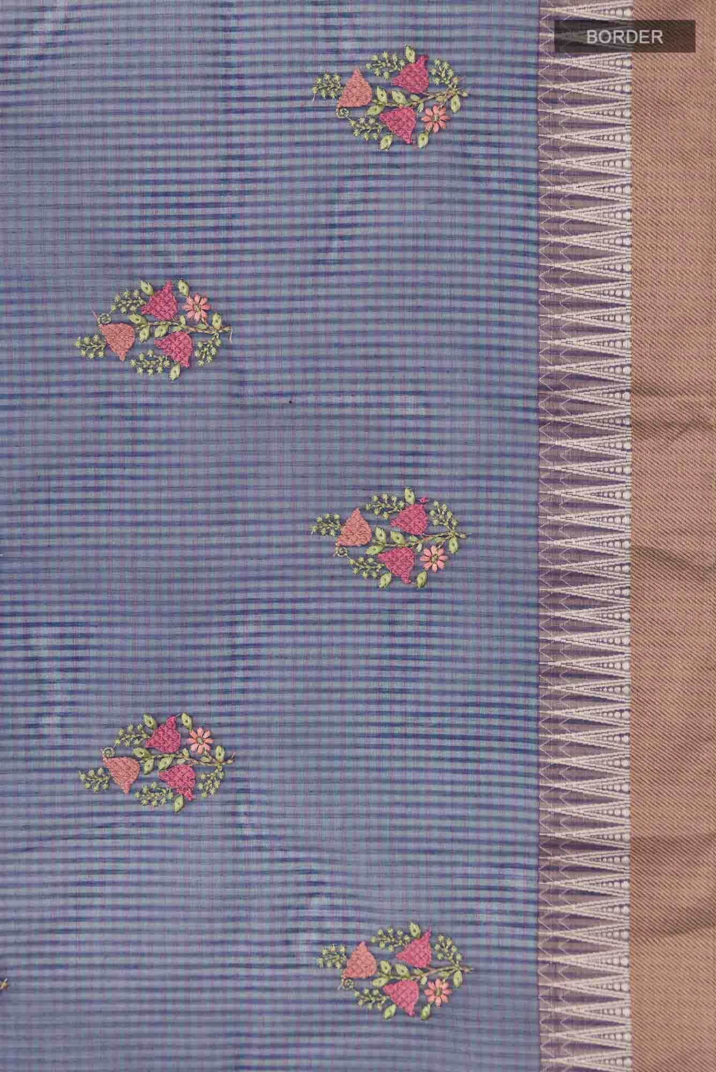 Blue Blended Kota Cotton Saree