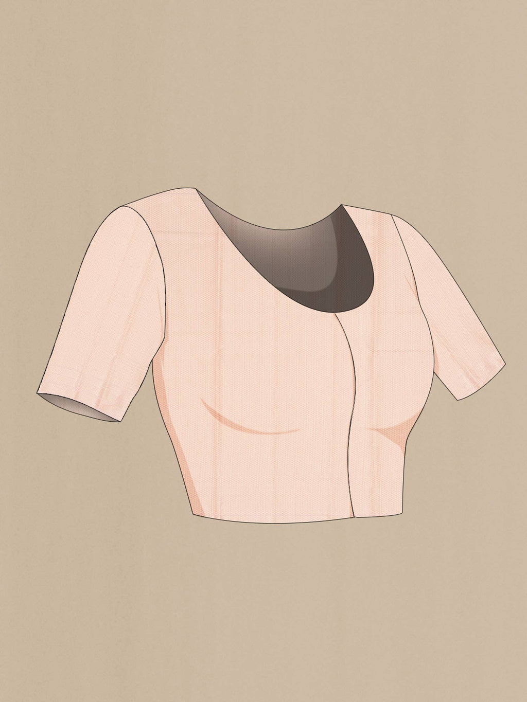 Peach Blended Kota Cotton Saree