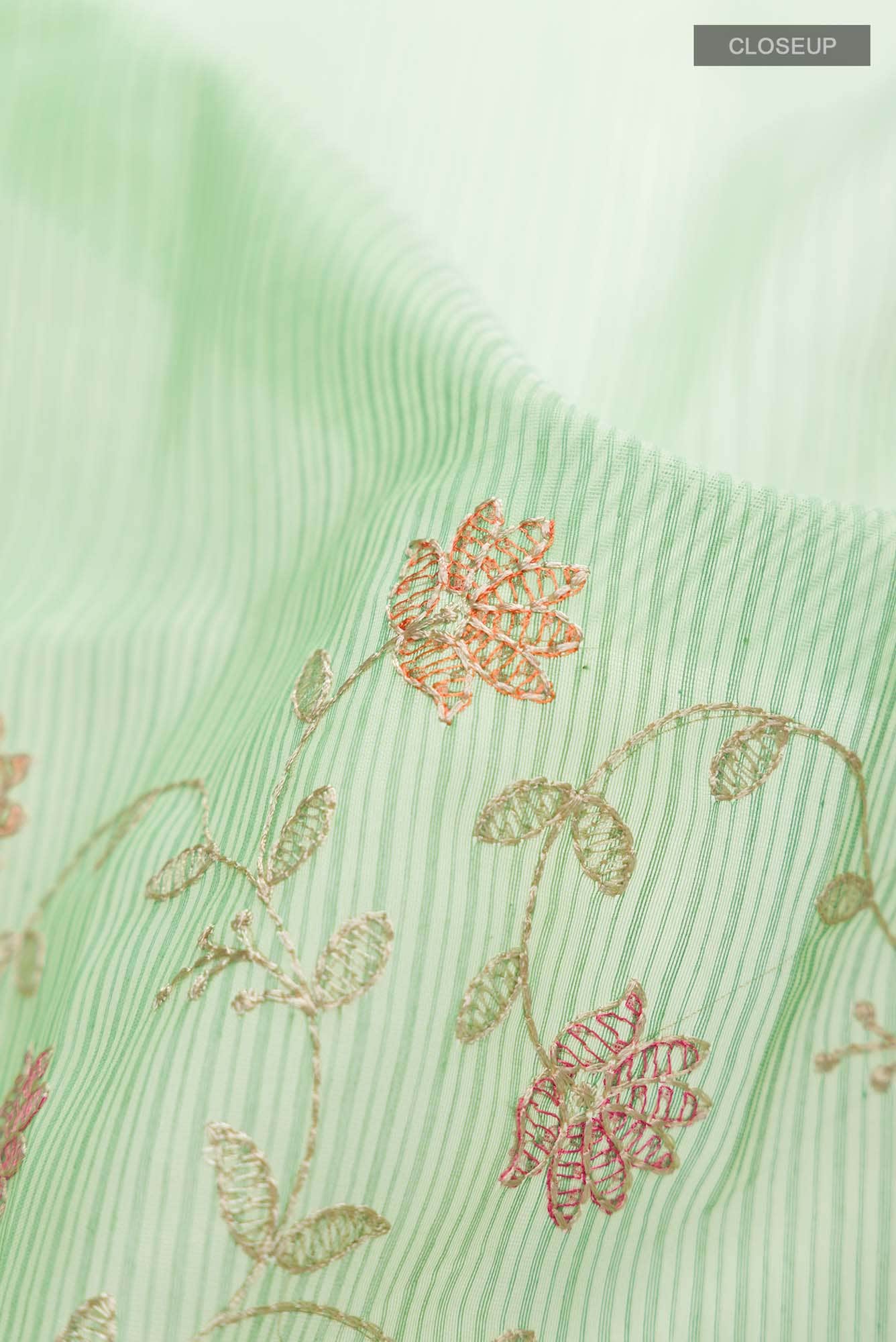 Green Blended Kota Cotton Saree