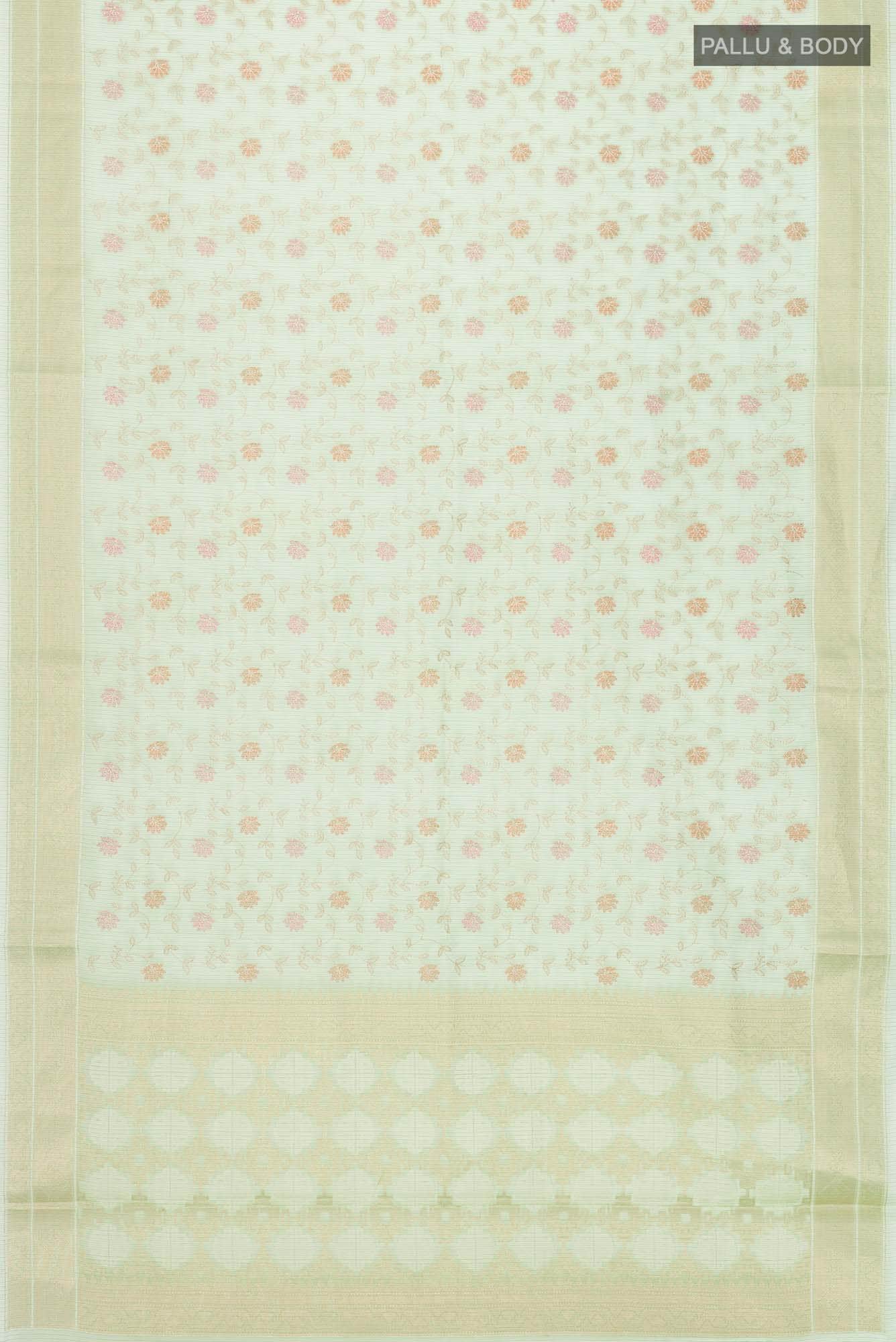 Green Blended Kota Cotton Saree