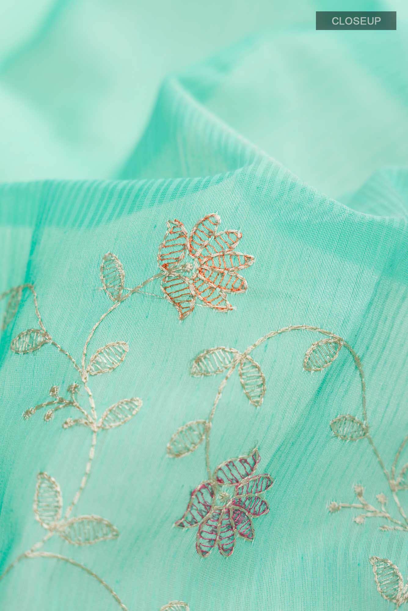 Green Blended Kota Cotton Saree