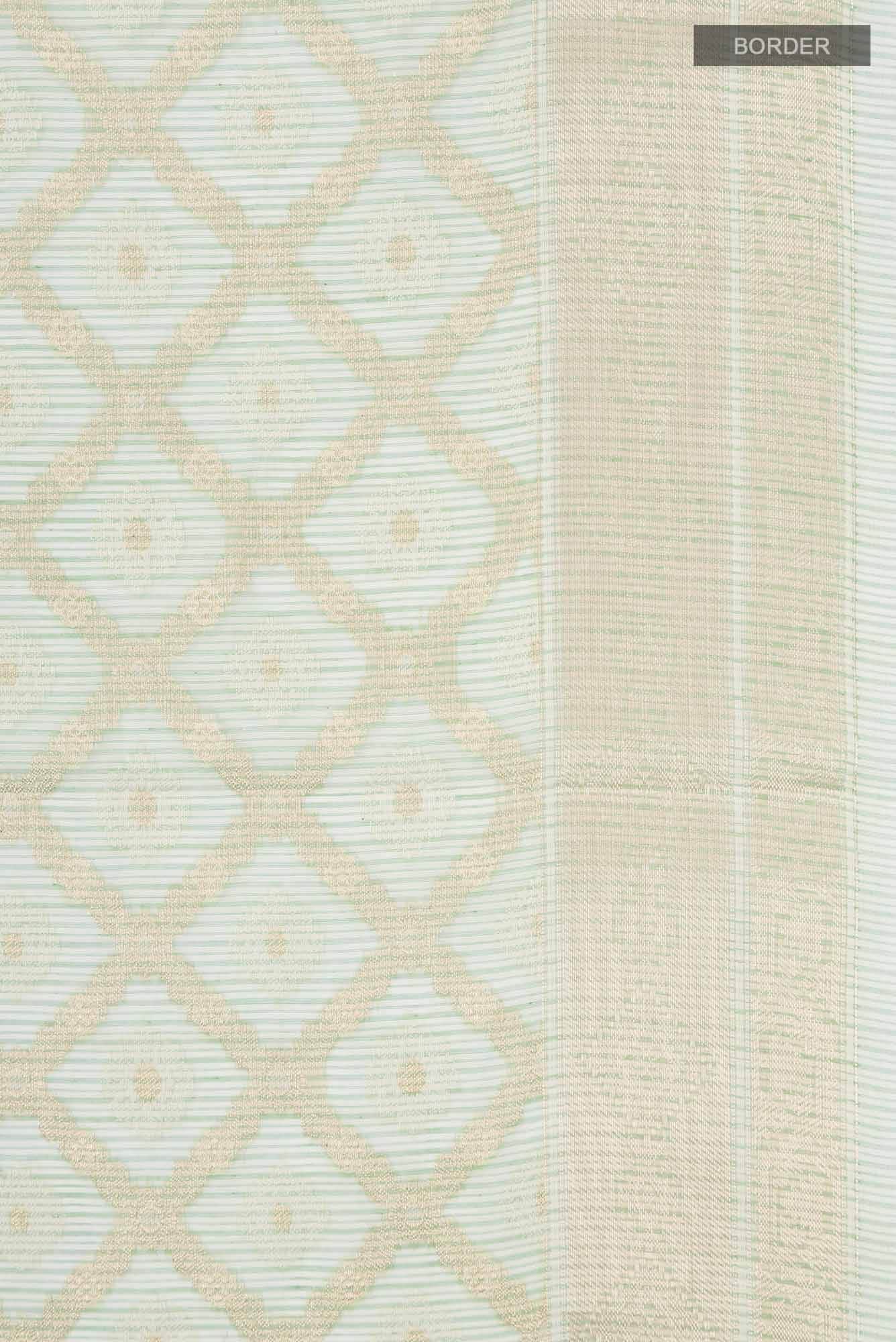 Green Blended Kota Cotton Saree