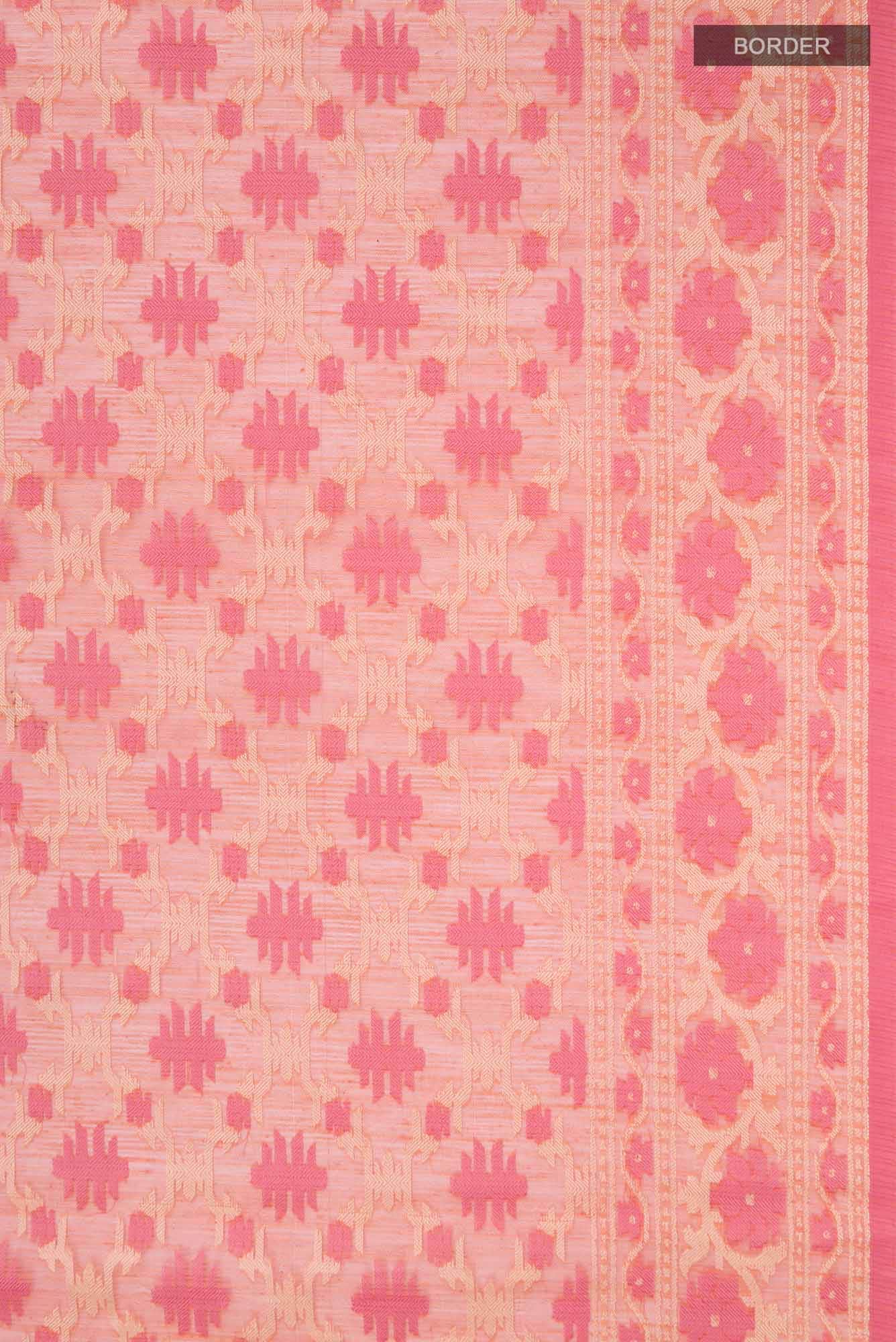 Orange Blended Kota Cotton Saree