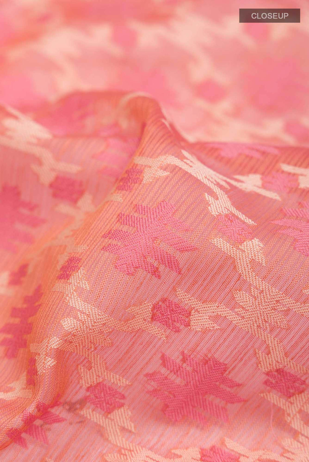 Orange Blended Kota Cotton Saree