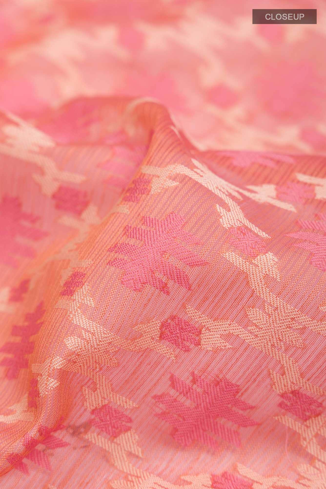 Orange Blended Kota Cotton Saree