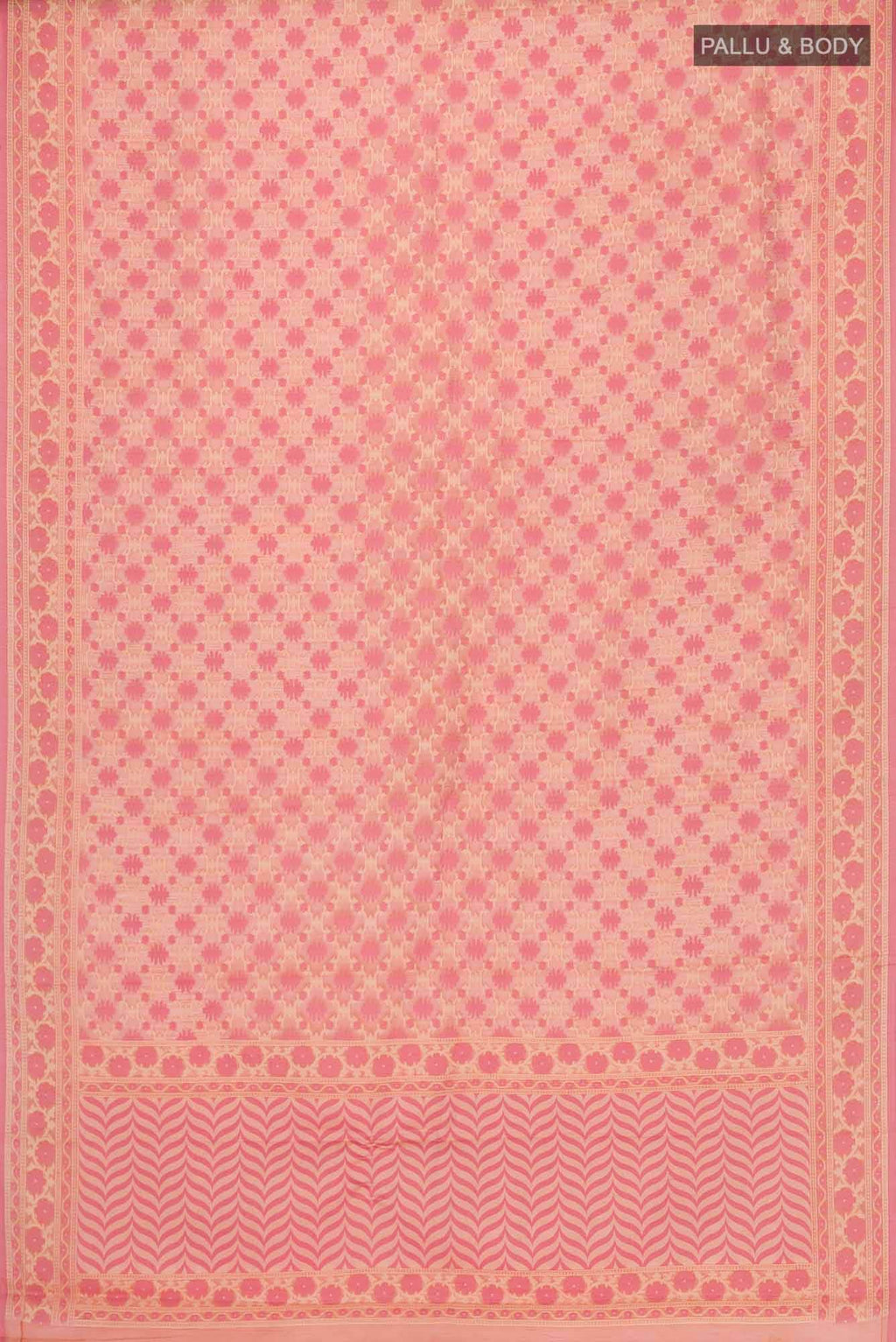 Orange Blended Kota Cotton Saree