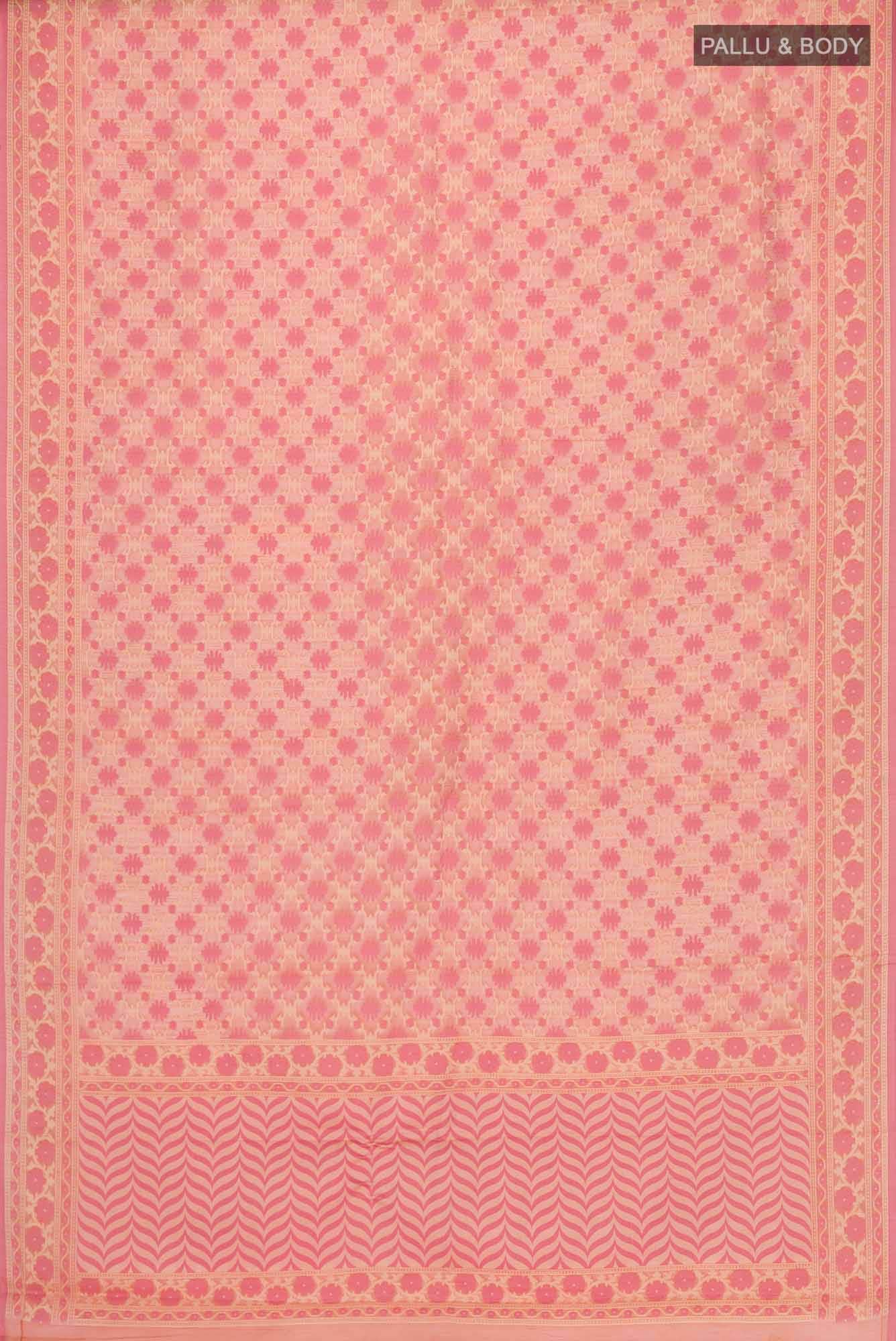 Orange Blended Kota Cotton Saree