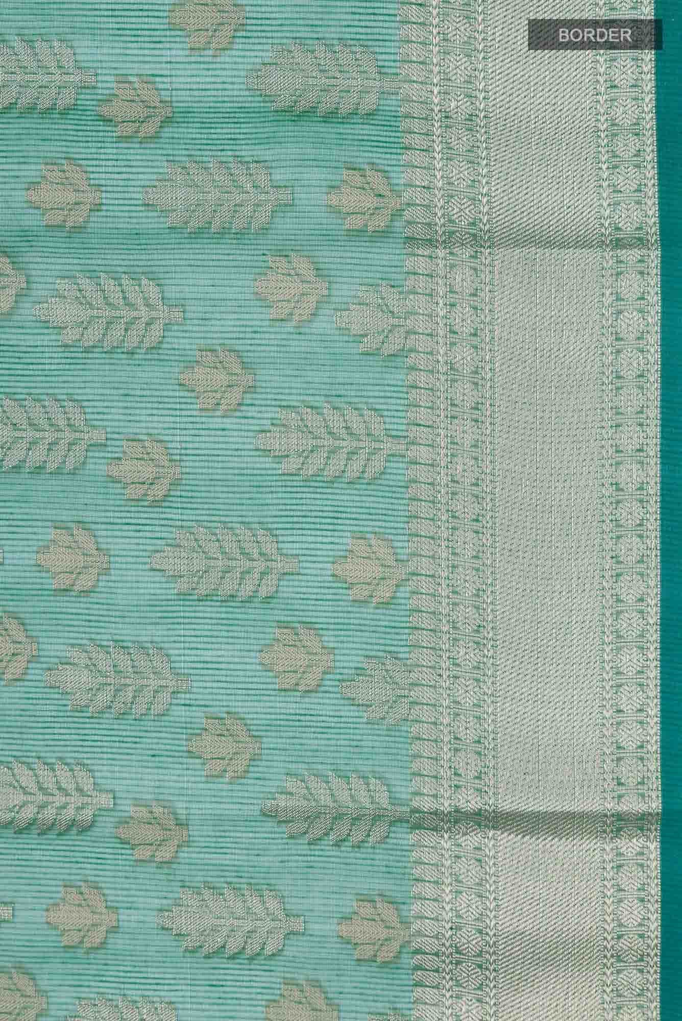 Green Blended Kota Cotton Saree