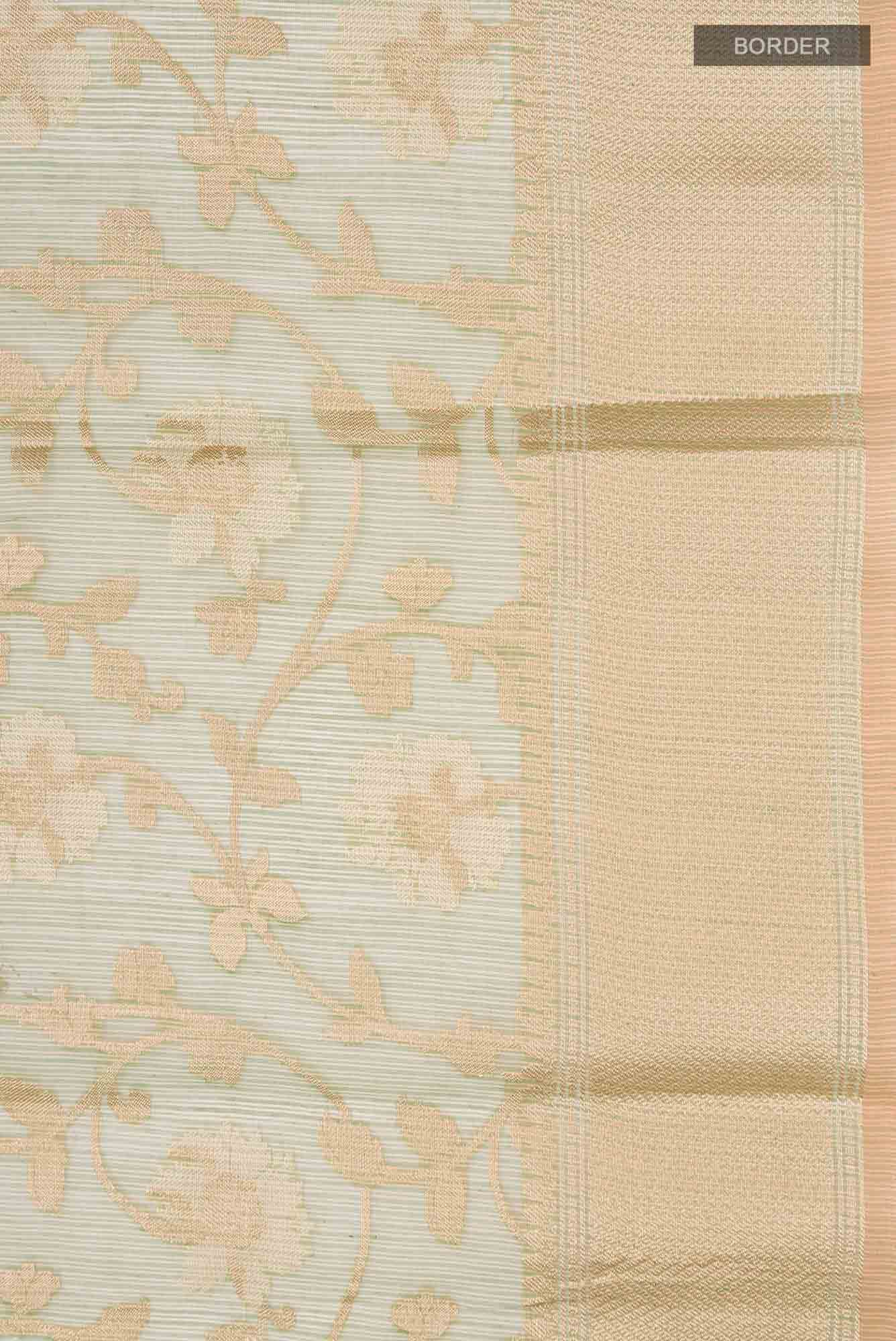 Green Blended Kota Cotton Saree