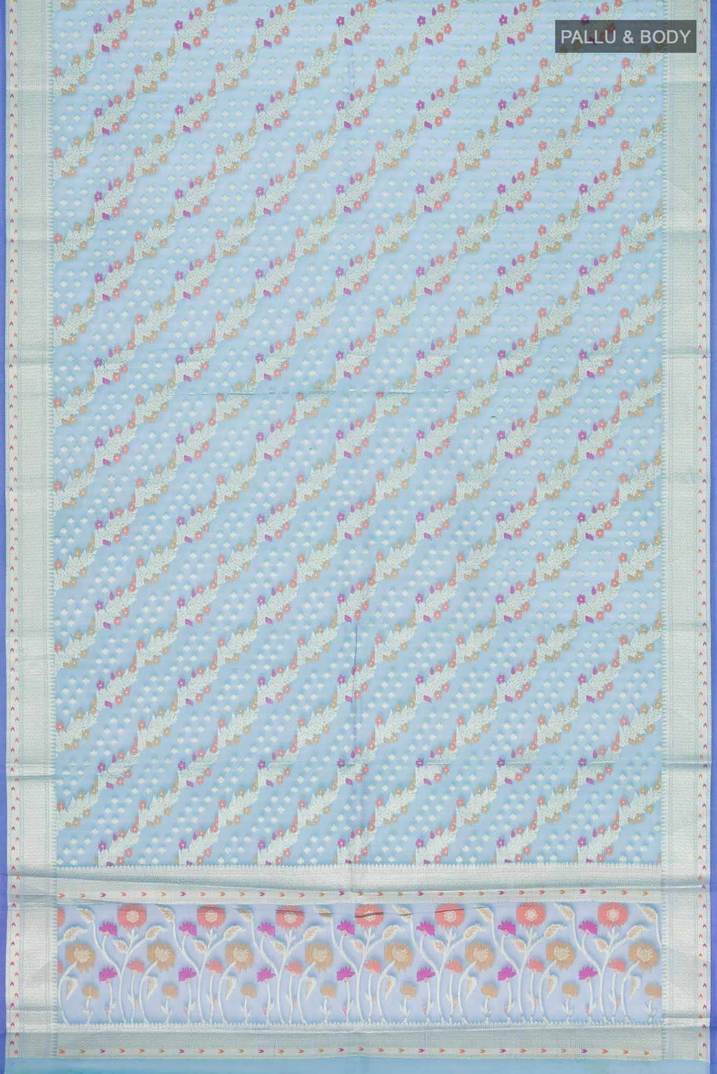 Blue Blended Kota Cotton Saree