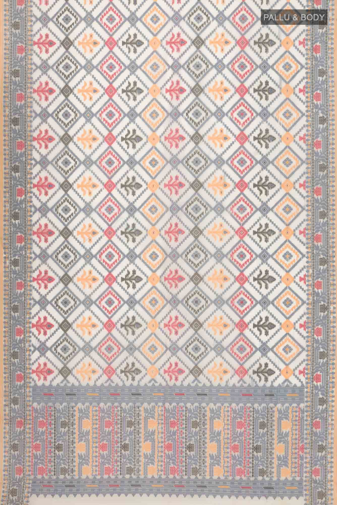 Beige Blended Kota Cotton Saree