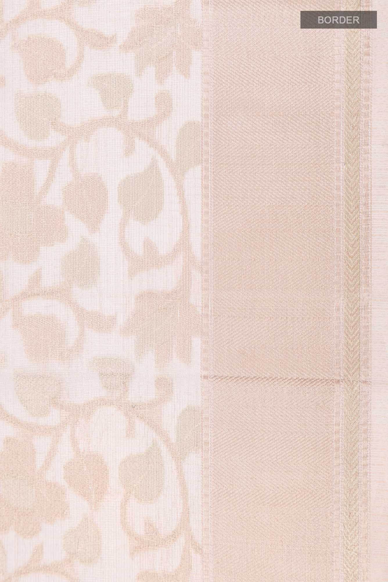Beige Blended Kota Cotton Saree