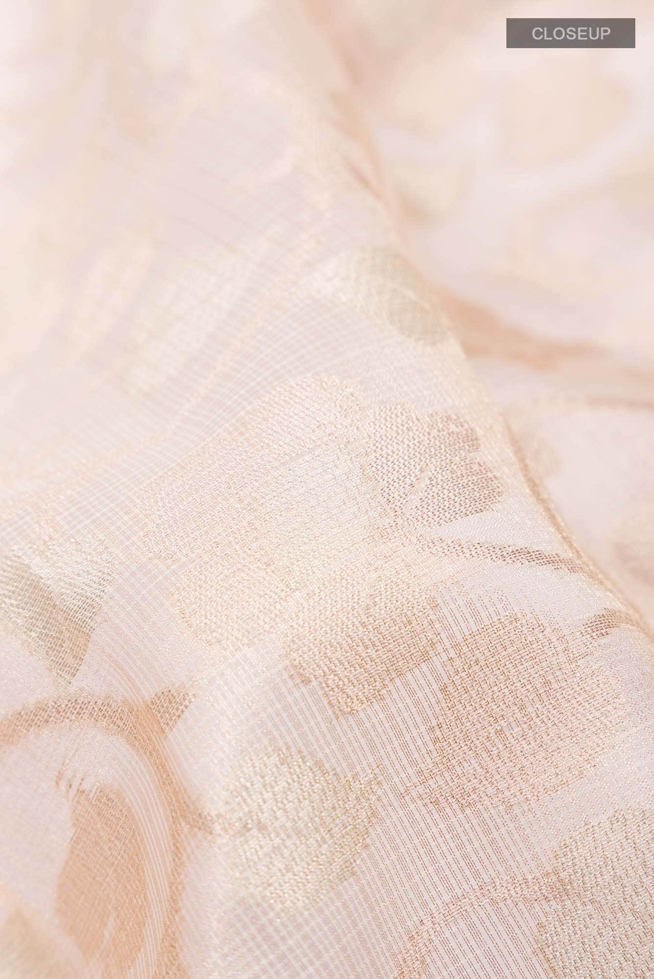 Beige Blended Kota Cotton Saree